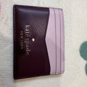 Kate Spade Plum and Lavender Card Holder